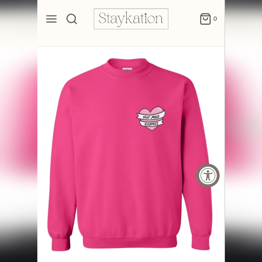 Staykation hot mess sweatshirt krista horton